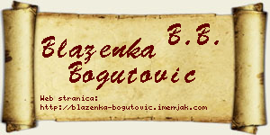 Blaženka Bogutović vizit kartica